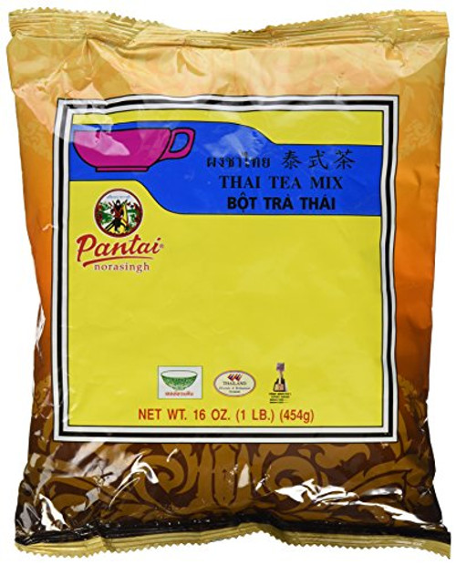 Thai Iced Tea Mix, Traditional Restaurant Style, 16 oz. (Pack of 2)