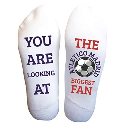 Atletico Madrid Fan Socks Football Soccer Funny Birthday Gift Atletico Madrid Fan Socks Football Soccer Funny Birthday Gift