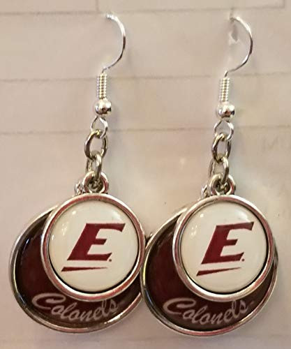FTH 55427 Eastern Kentucky University Colonels Double Disk Earrings
