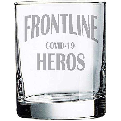 Alankathy Mugs Frontline Heros corona covid supportors nurse doctor Whine glass gift  10 oz whiskey rock glass