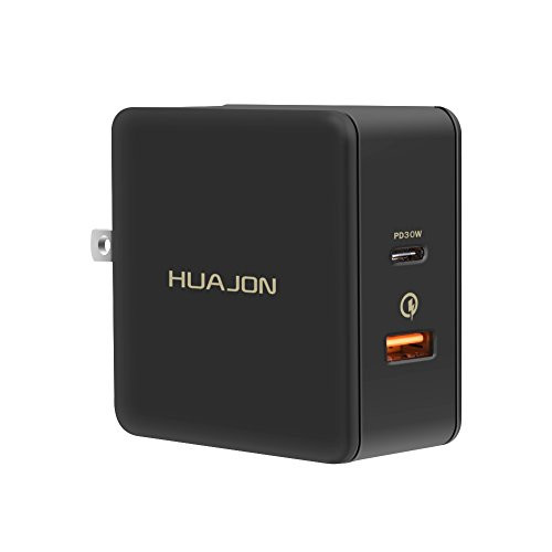 USB-C PD Wall Charger with 30W Power Delivery QC 3.0 Type C and 18W Quick Charge 3.0 Dual USB for MacBook 2016 iPhone 8 Plus iPad Samsung S8 Note8 Google Pixel Nexus 5X 6P Moto Z HTC10 and More USB-C PD Wall Charger with 30W Power Delivery QC 3.0 Type C and 18W Quick Charge 3.0 Dual USB for MacBook 2016 iPhone 8 Plus iPad Samsung S8 Note8 Google Pixel Nexus 5X 6P Moto Z HTC10 and More