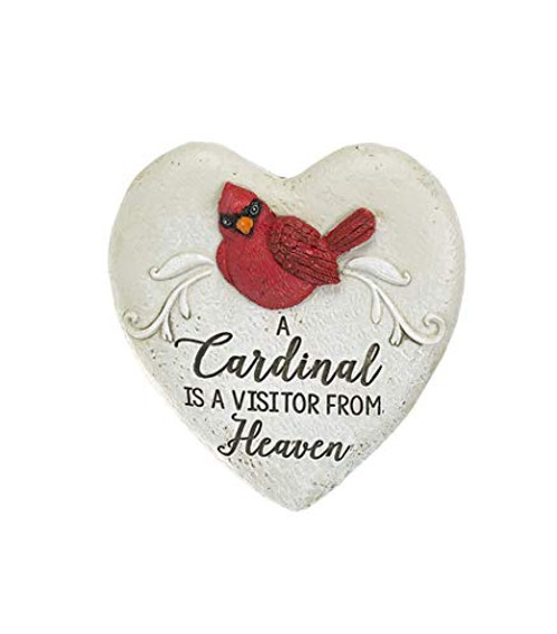 Ganz Heart Shaped Cardinal Memorial Stone Garden Plaque ~ 2 Various Designs A Cardinal is a Visitor from Heaven Ganz Heart Shaped Cardinal Memorial Stone Garden Plaque ~ 2 Various Designs A Cardinal is a Visitor from Heaven