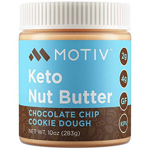 MOTIV Keto Nut Butter - Low Carb Almond Cashew Butter - Chocolate Chip Cookie Dough - Natural Unsweetened No Sugar Added - Low Calorie Healthy Diabetic and Keto Friendly MOTIV Keto Nut Butter - Low Carb Almond Cashew Butter - Chocolate Chip Cookie Dough - Natural Unsweetened No Sugar Added - Low Calorie Healthy Diabetic and Keto Friendly