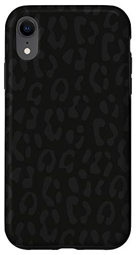 iPhone XR Black leopard print protective case for women cheetah design Case