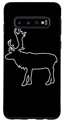 Galaxy S10 Reindeer Elk Line Art-Work Minimalist Cool Christmas Gifts Case