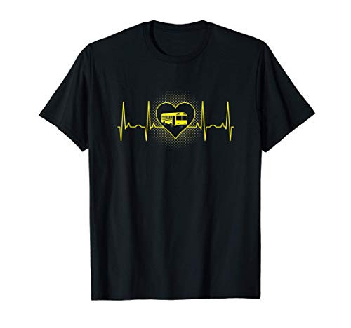 School Bus Heartbeat Love Bus Driver T-Shirt