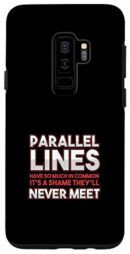 Galaxy S9plus  Parallel Line Shame Never Meet Math Algebra Architect Gift Case