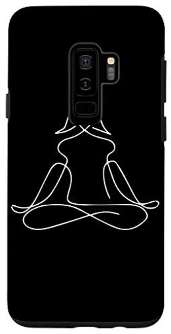 Galaxy S9plus  Yoga Woman Workout Meditation Line Art Cool Spiritual Gifts Case