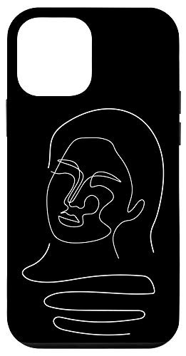 iPhone 12 mini Line Art Woman Face Abstract Minimalist Cool Novelty Gifts Case