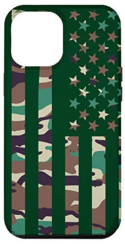 iPhone 12 Pro Max Army Military Thin Green Line US American Flag Camouflage Case