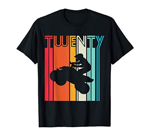 20th Birthday Gift Quad Driver Retro ATV 4x4 Boys Kids T-Shirt