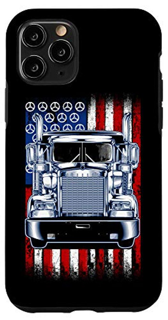 iPhone 11 Pro Trucker American Flag Patriotic Truck Driver Distressed Gift Case iPhone 11 Pro Trucker American Flag Patriotic Truck Driver Distressed Gift Case