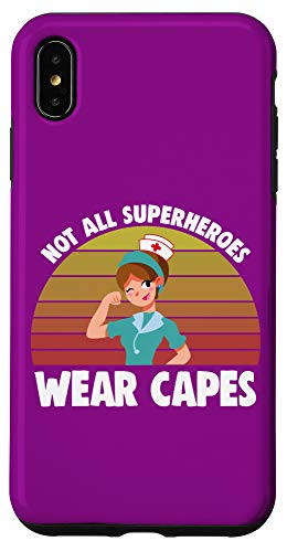 iPhone XS Max Nurse Superhero Shirt Cute Womens Healthcare Worker Gift Case