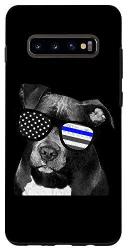Galaxy S10plus  K9 Police Officer Police Pitbull Thin Blue Line Gift Case
