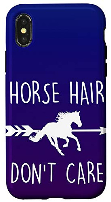 iPhone X XS HORSE HAIR DONT CARE Funny Equestrian Rider Teen Girl Women Case iPhone X XS HORSE HAIR DONT CARE Funny Equestrian Rider Teen Girl Women Case