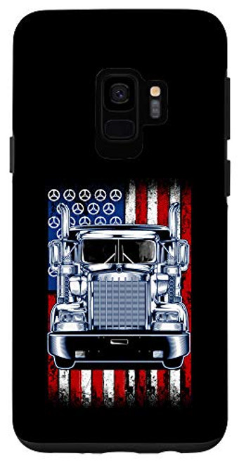Galaxy S9 Trucker American Flag Patriotic Truck Driver Distressed Gift Case Galaxy S9 Trucker American Flag Patriotic Truck Driver Distressed Gift Case