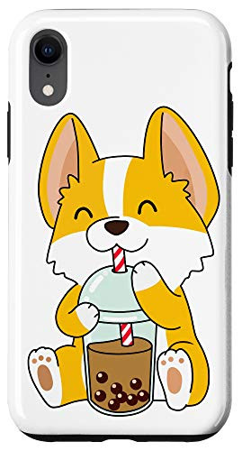 iPhone XR Cute Corgi Kawaii Bubble Tea Boba Milk Tea Anime Case