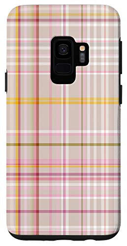 Galaxy S9 Pink Red Light Retro Stripes Lines Pattern Art Design Case