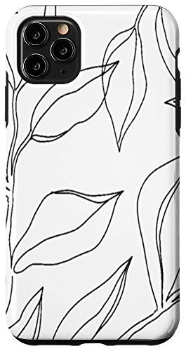 iPhone 11 Pro Max Minimal Flower Line Art Aesthetic Case