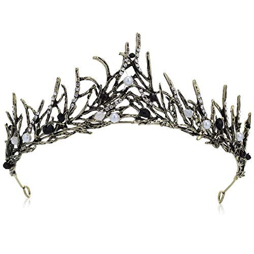Makone Baroque Crowns for Women Queen Princess Vintage Tiaras with Pearl Girls Adult Bridal Hair Accessories Gifts for Christmas Halloween Costume Birthday Party Wedding Prom Pageant - Bronze Makone Baroque Crowns for Women Queen Princess Vintage Tiaras with Pearl Girls Adult Bridal Hair Accessories Gifts for Christmas Halloween Costume Birthday Party Wedding Prom Pageant - Bronze