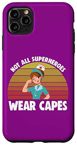 iPhone 11 Pro Max Nurse Superhero Shirt Cute Womens Healthcare Worker Gift Case
