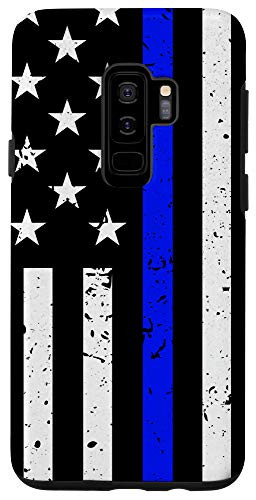 Galaxy S9plus  Police Officer Distressed Thin Blue Line Flag Sheriff Cop Case
