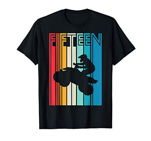 15th Birthday Gift Quad Driver Retro ATV 4x4 Boys Kids T-Shirt