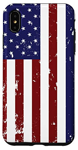 iPhone XS Max Thin Blue Line Vintage American Flag Police Officer Support Case