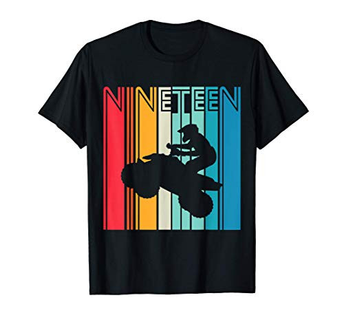 19th Birthday Gift Quad Driver Retro ATV 4x4 Boys Kids T-Shirt