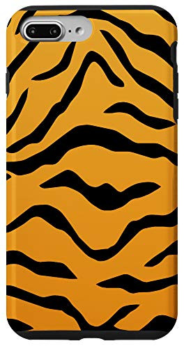 iPhone 7 Plus 8 Plus Tiger Skin Black and White Lines Animal Case