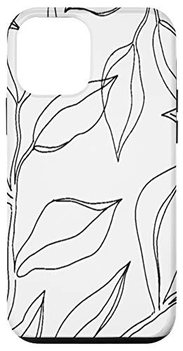 iPhone 12 mini Minimal Flower Line Art Aesthetic Case