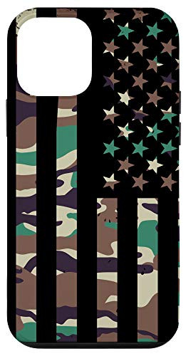 iPhone 12 mini Army Military Thin Green Line US American Flag Camouflage Case