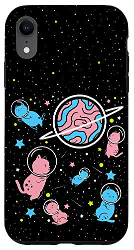 iPhone XR Transgender Cat In Space Transgender Pride Case