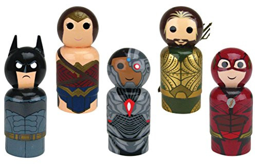 Bif Bang Pow! Justice League Movie Set of 5 Pin Mate Wooden Figure (5 Piece)