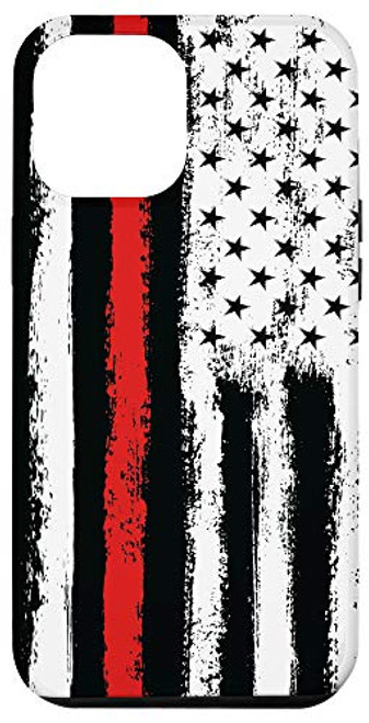 iPhone 12 Pro Max Thin Red Line US American Flag Firefighter Fireman Gift Case iPhone 12 Pro Max Thin Red Line US American Flag Firefighter Fireman Gift Case