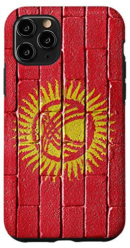 iPhone 11 Pro Kyrgyzstan Flag Kyrgyzstani Banner on a brick wall Case