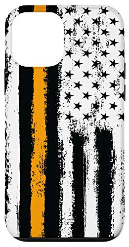 iPhone 12 mini Thin Yellow Line US American Flag Dispatcher Gift Patriotic Case