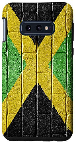 Galaxy S10e Jamaica Flag Jamaican Banner on a brick wall Case