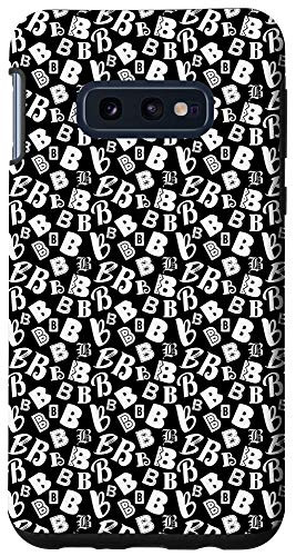 Galaxy S10e Letter B Alphabet Monogram Initial White Black Pattern Gift Case