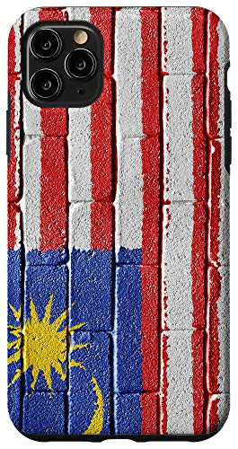 iPhone 11 Pro Max Malaysia Flag Malaysian Banner on a brick wall Case