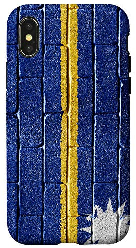 iPhone X XS Nauru Flag Nauruan Banner on a brick wall Case