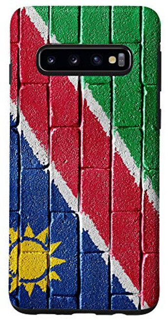 Galaxy S10 Namibia Flag Namibian Banner on a brick wall Case Galaxy S10 Namibia Flag Namibian Banner on a brick wall Case