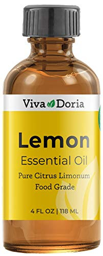 Viva Doria 100 percent Pure Lemon Essential Oil Undiluted Food Grade Southwest - USA Lemon Oil 118 mL  4 Fl Oz