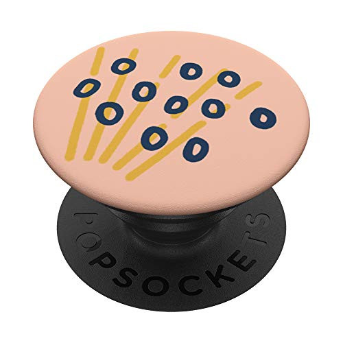 Abstract Pastel Art Pink Yellow Blue Circles Lines Gift PopSockets PopGrip Swappable Grip for Phones  and  Tablets