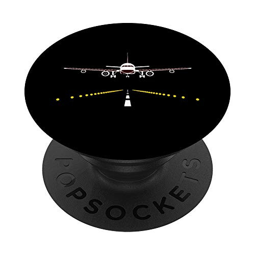 Airplane Landing On Runway PopSockets PopGrip Swappable Grip for Phones  and  Tablets