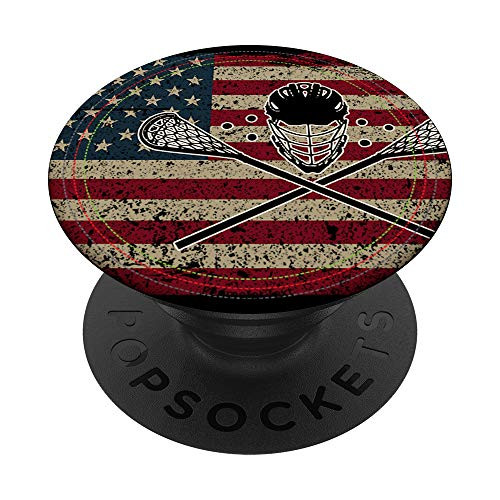 American Flag Lacrosse I Proud USA Lax Player Gift Idea PopSockets Grip and Stand for Phones and Tablets American Flag Lacrosse I Proud USA Lax Player Gift Idea PopSockets Grip and Stand for Phones and Tablets