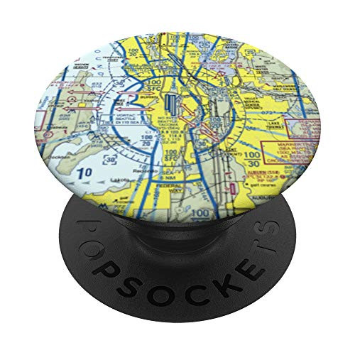 Aviation chart VFR sectional pilot PopSockets PopGrip Swappable Grip for Phones  and  Tablets