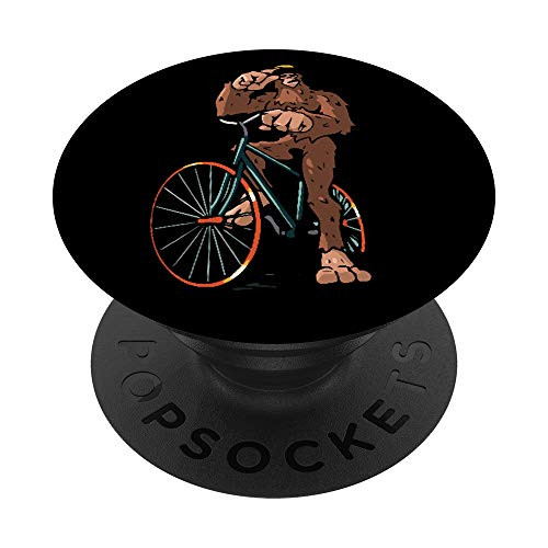 Bigfoot Biking Mountain Bike MTB Funny Biker Sasquatch PopSockets PopGrip Swappable Grip for Phones  and  Tablets