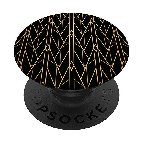 Black Golden Vintage Art Deco Triangle Lines Geometric PopSockets Grip and Stand for Phones and Tablets Black Golden Vintage Art Deco Triangle Lines Geometric PopSockets Grip and Stand for Phones and Tablets