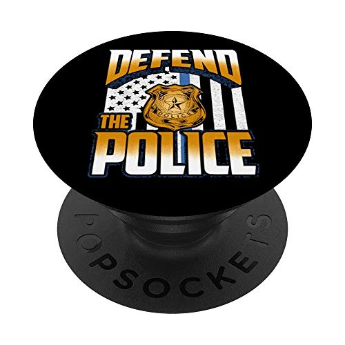 Blue Line American Flag Defend The Police PopSockets Grip and Stand for Phones and Tablets